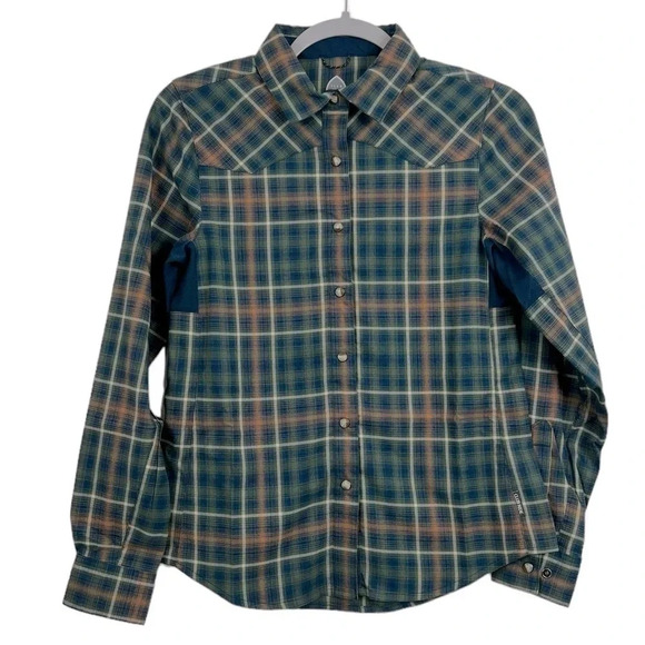 Club Ride NWOT Women’s XS LIV’N Flannel Snap Button Up Long Sleeve Pocket Shirt - Picture 1 of 12